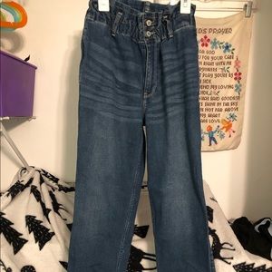 Hollister ultra high waisted mom jeans